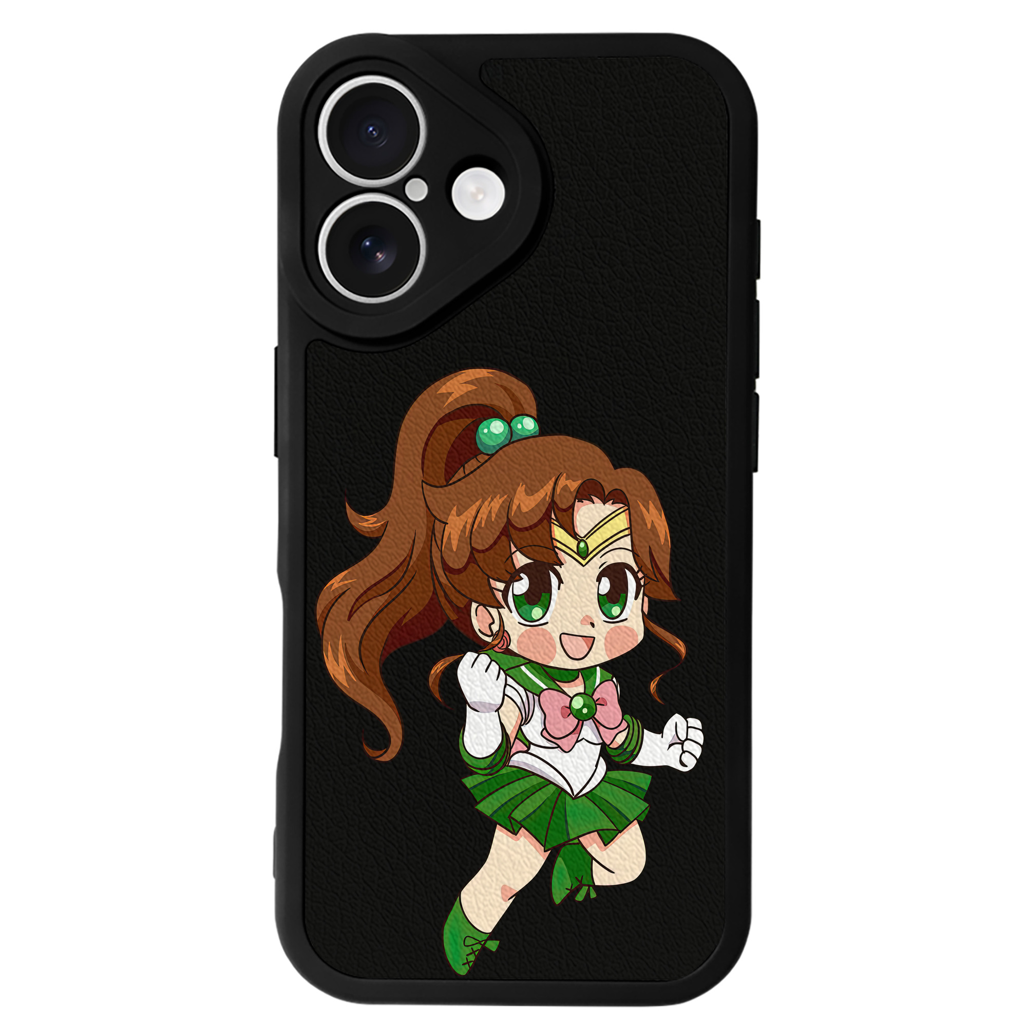 （画像用） 美少女戦士セーラームーン 木野 まこと きの まこと Sailor Moon Kino Makoto （セーラージュピター；Sailor Jupiter） 【iPhone 16シリーズ対応】シリコンスマホケース（レザー調） 材質：シリコン